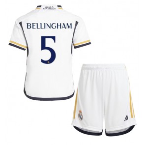 Real Madrid Jude Bellingham #5 Replica Home Stadium Kit for Kids 2023-24 Short Sleeve (+ pants)